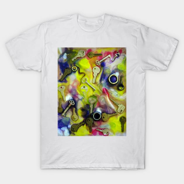 Colourful Keys  Solar Print Process Image T-Shirt by Heatherian